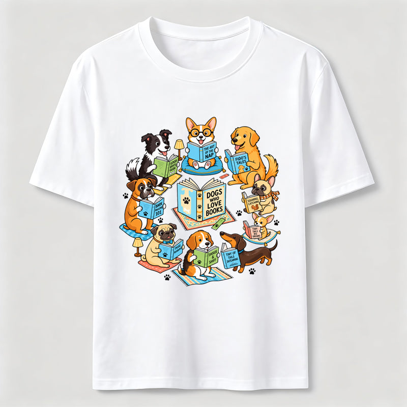 Dogs Who Love Books Classic T-Shirt