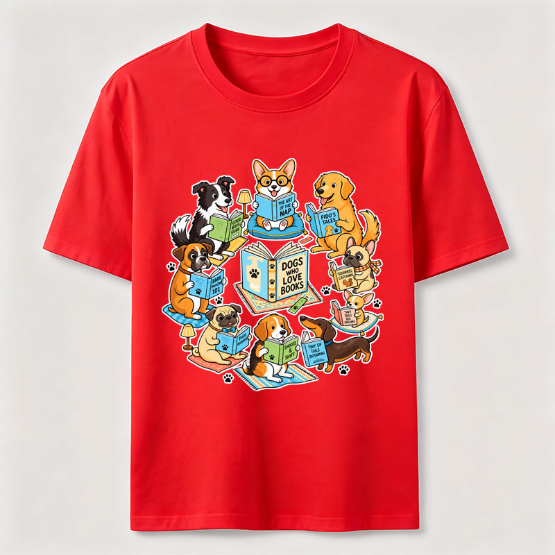 Dogs Who Love Books Classic T-Shirt