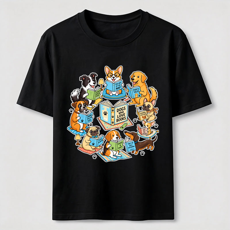 Dogs Who Love Books Classic T-Shirt