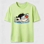 Cat Riding Shark Classic T-Shirt