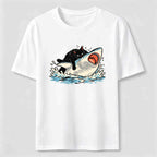 Cat Riding Shark Classic T-Shirt