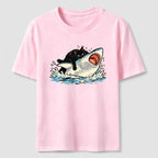 Cat Riding Shark Classic T-Shirt