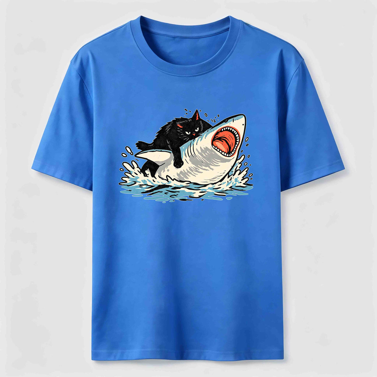 Cat Riding Shark Classic T-Shirt