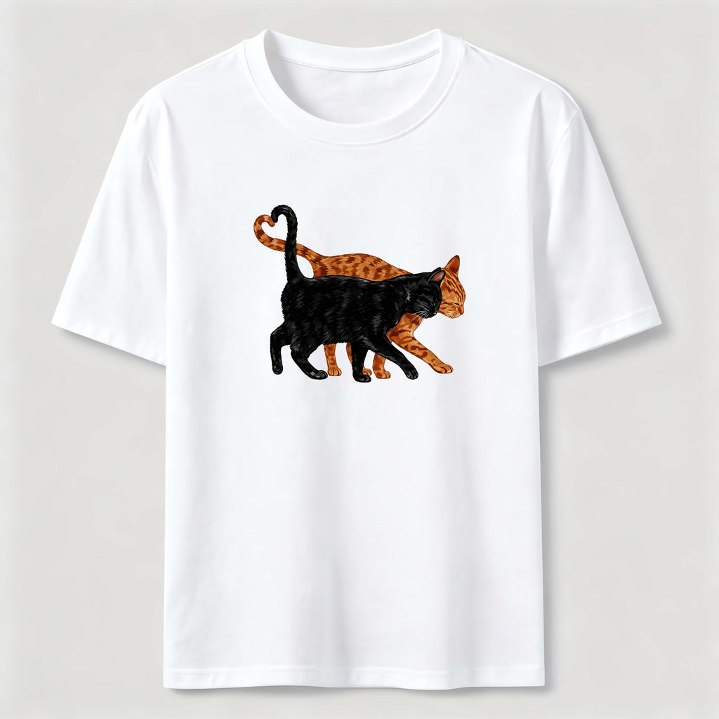 Cat Tail Forming A Heart Shape Classic T-Shirt