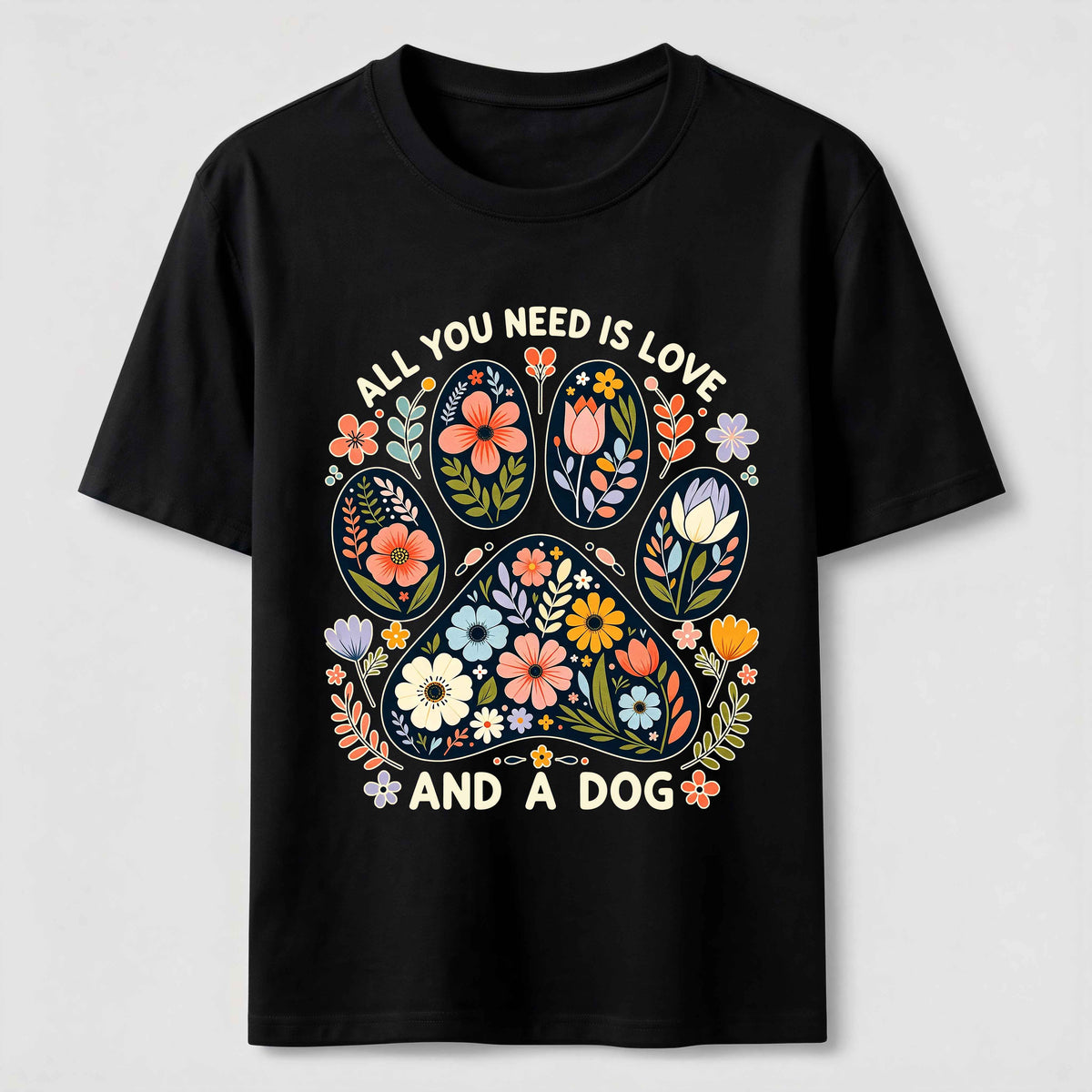 Floral Paw Love Classic T-Shirt