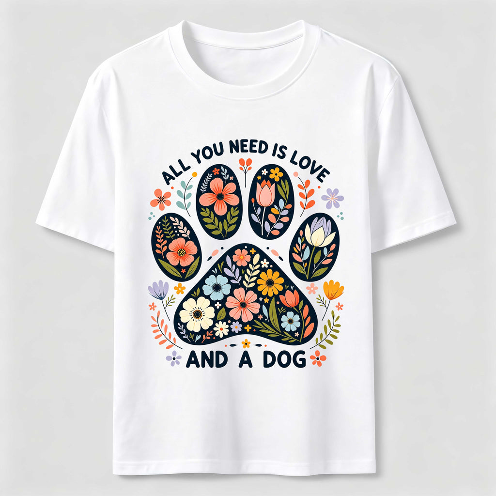 Floral Paw Love Classic T-Shirt