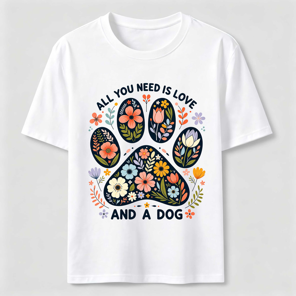 Floral Paw Love Classic T-Shirt