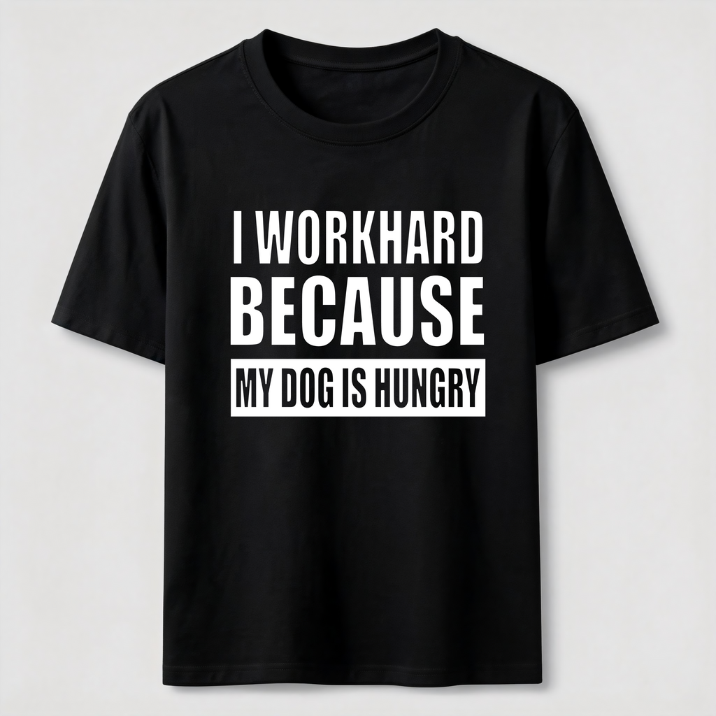 I Workhard Because My Dog Is Hungry Classic T-Shirt