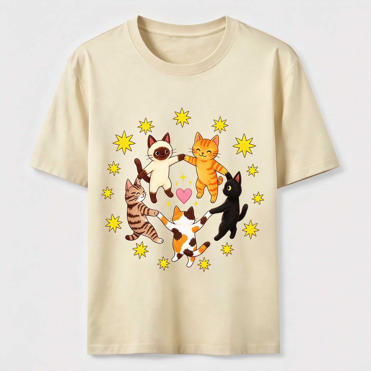 Cats Holding Paws Classic T-Shirt