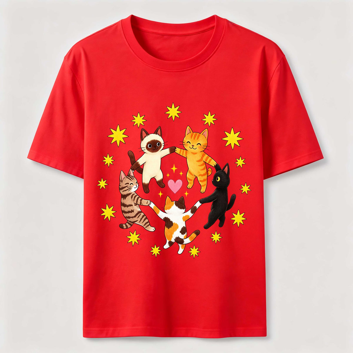 Cats Holding Paws Classic T-Shirt
