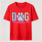 Checkered Dog Mom Paw Classic T-Shirt