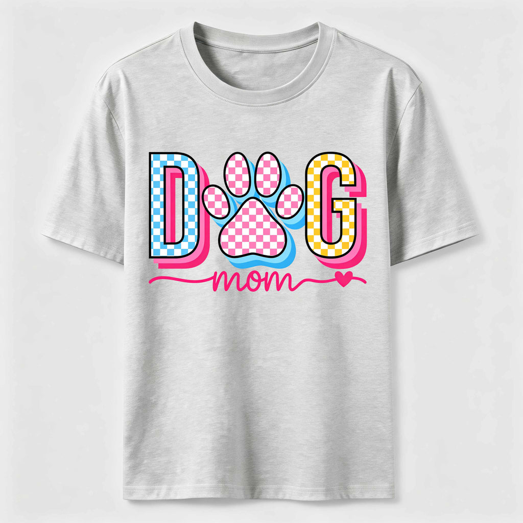 Checkered Dog Mom Paw Classic T-Shirt