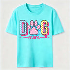 Checkered Dog Mom Paw Classic T-Shirt