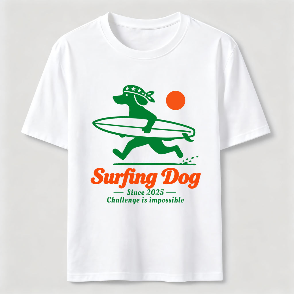Retro Surf Dog Classic T-Shirt
