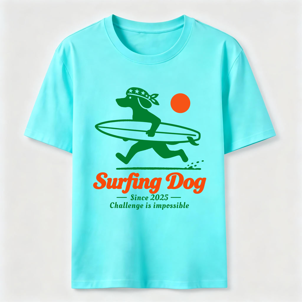 Retro Surf Dog Classic T-Shirt