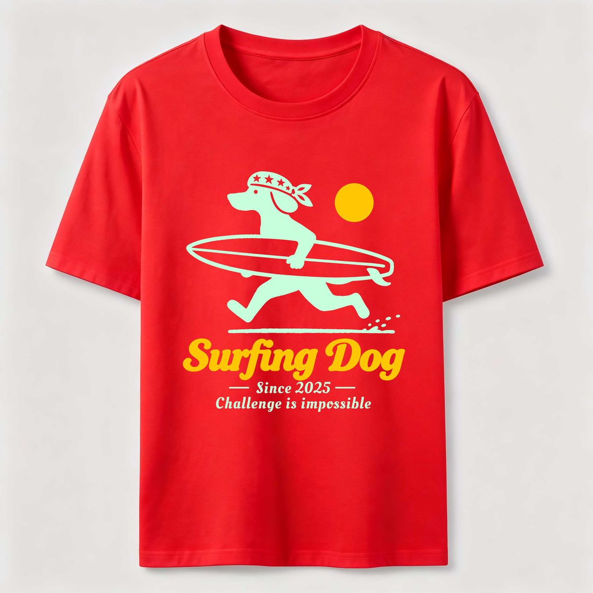 Retro Surf Dog Classic T-Shirt