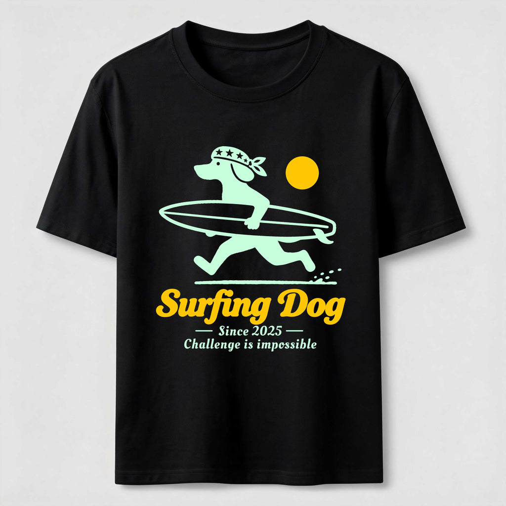Retro Surf Dog Classic T-Shirt