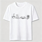 Coffee Dog Books Flowers Classic T-Shirt