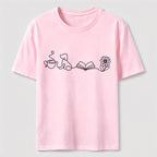 Coffee Dog Books Flowers Classic T-Shirt