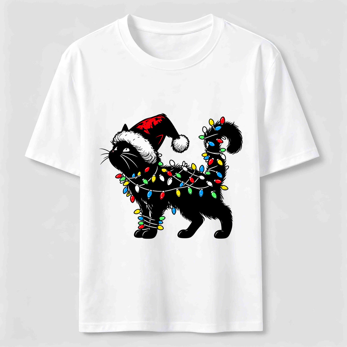 Christmas Lights Cat Classic T-Shirt