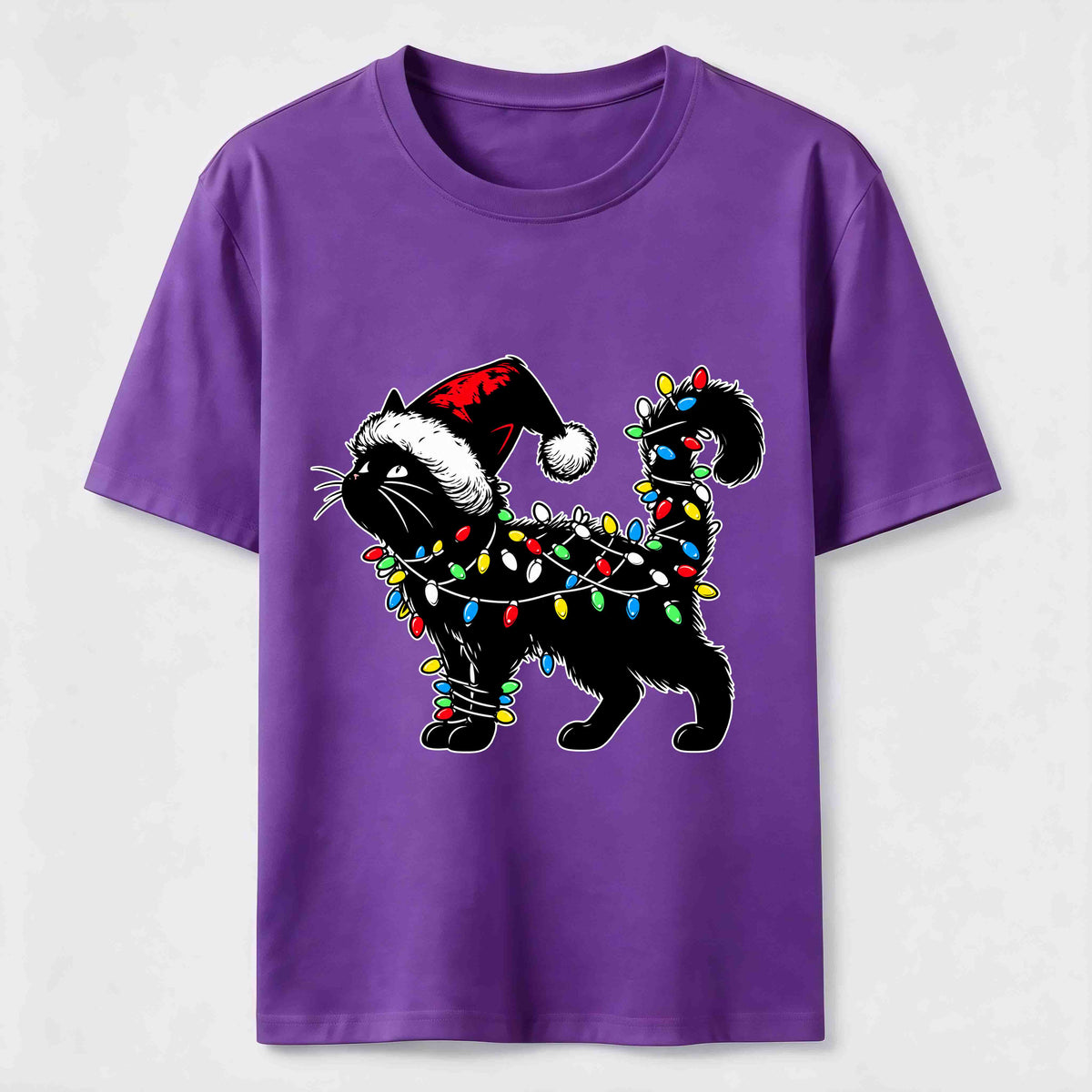 Christmas Lights Cat Classic T-Shirt