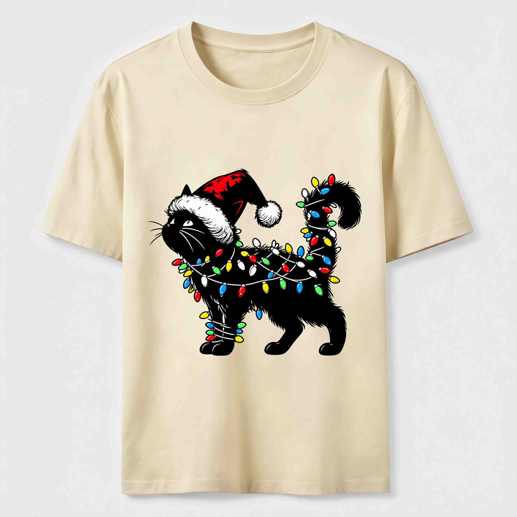 Christmas Lights Cat Classic T-Shirt