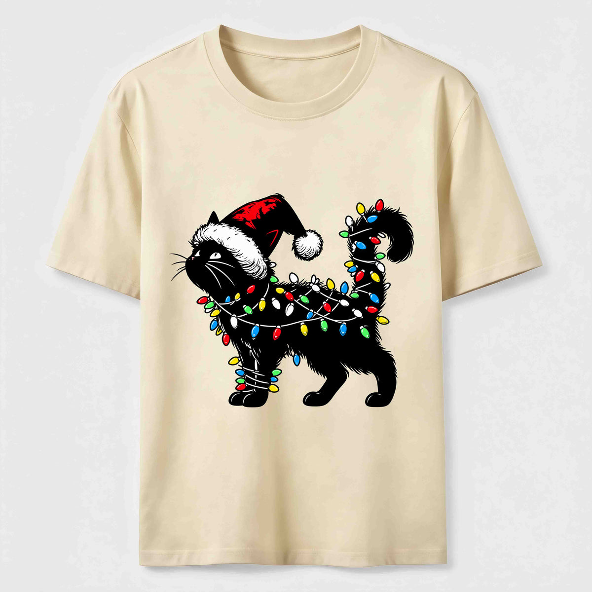 Christmas Lights Cat Classic T-Shirt