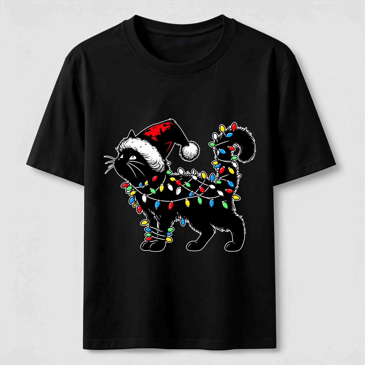 Christmas Lights Cat Classic T-Shirt