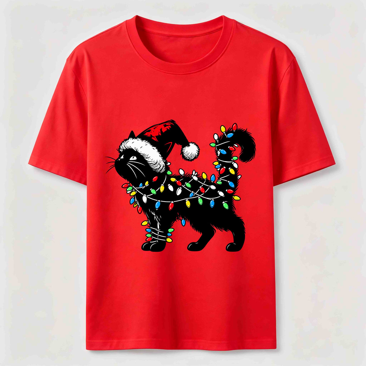 Christmas Lights Cat Classic T-Shirt