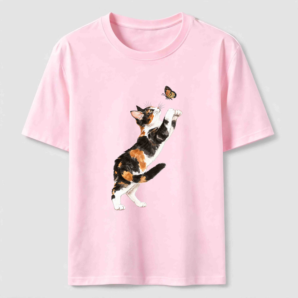 Butterfly Chase Cats Classic T-Shirt