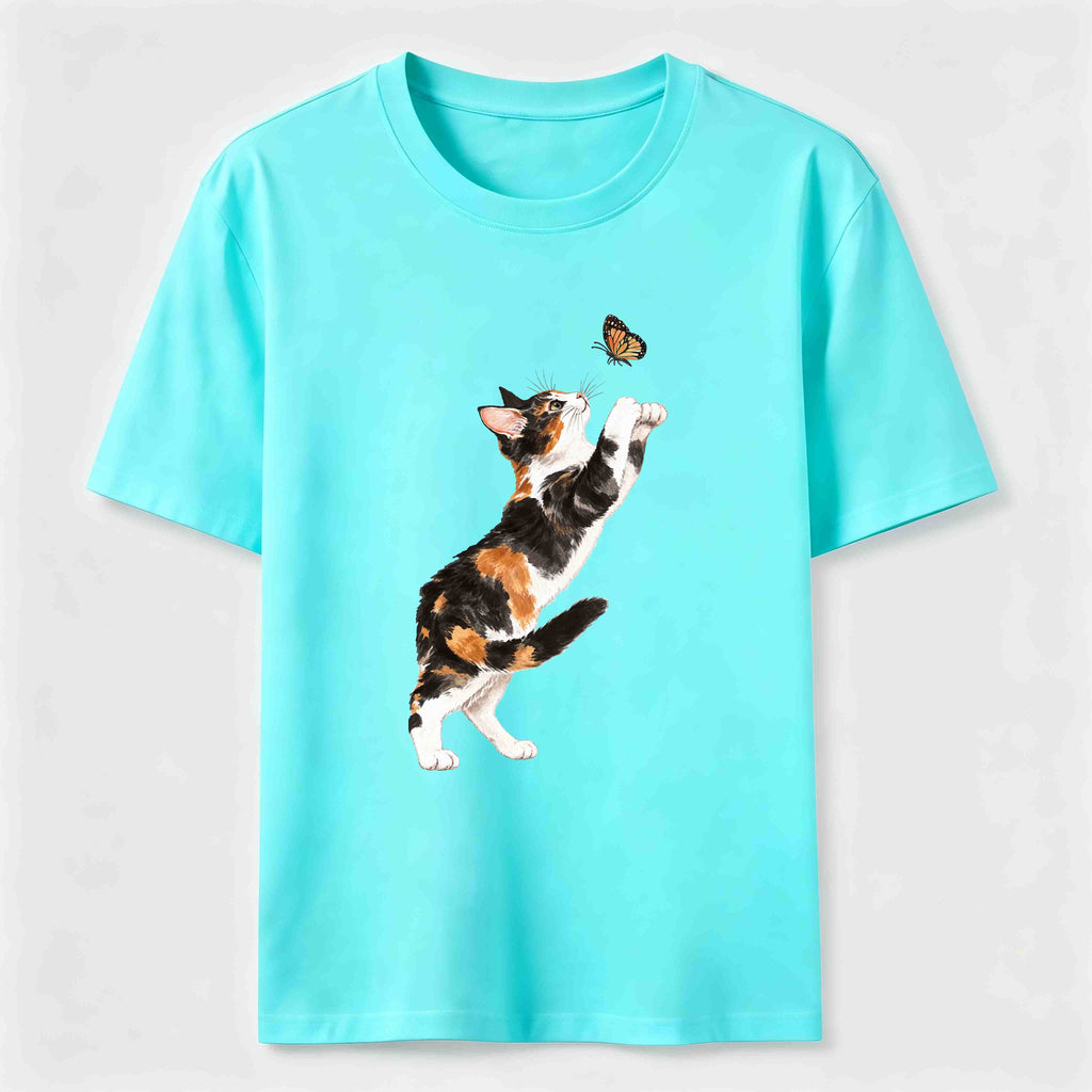 Butterfly Chase Cats Classic T-Shirt