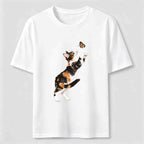 Butterfly Chase Cats Classic T-Shirt