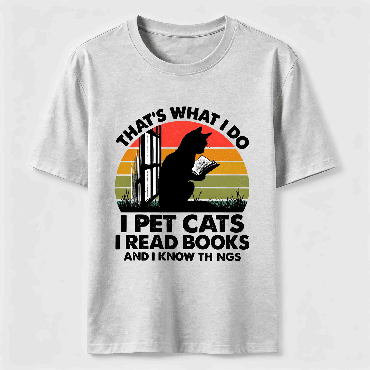 I Pet Cats I Read Books Classic T-Shirt