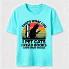 I Pet Cats I Read Books Classic T-Shirt