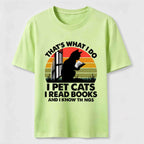 I Pet Cats I Read Books Classic T-Shirt