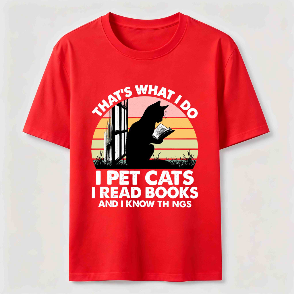 I Pet Cats I Read Books Classic T-Shirt