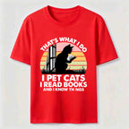 I Pet Cats I Read Books Classic T-Shirt