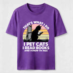 I Pet Cats I Read Books Classic T-Shirt