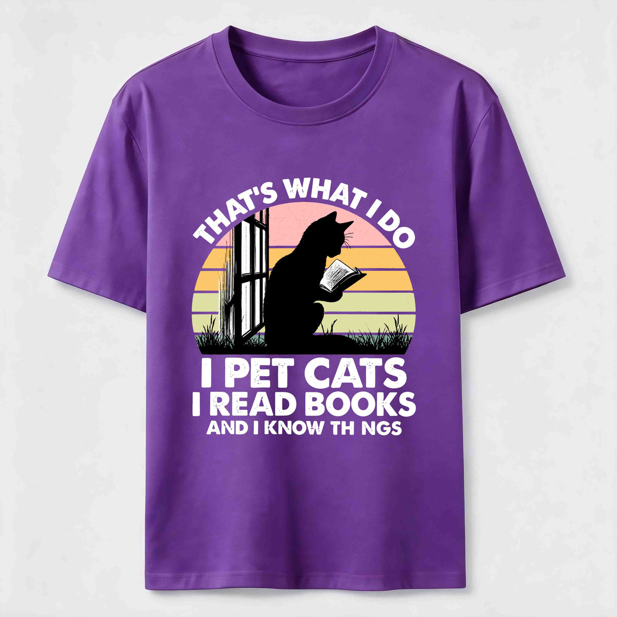 I Pet Cats I Read Books Classic T-Shirt