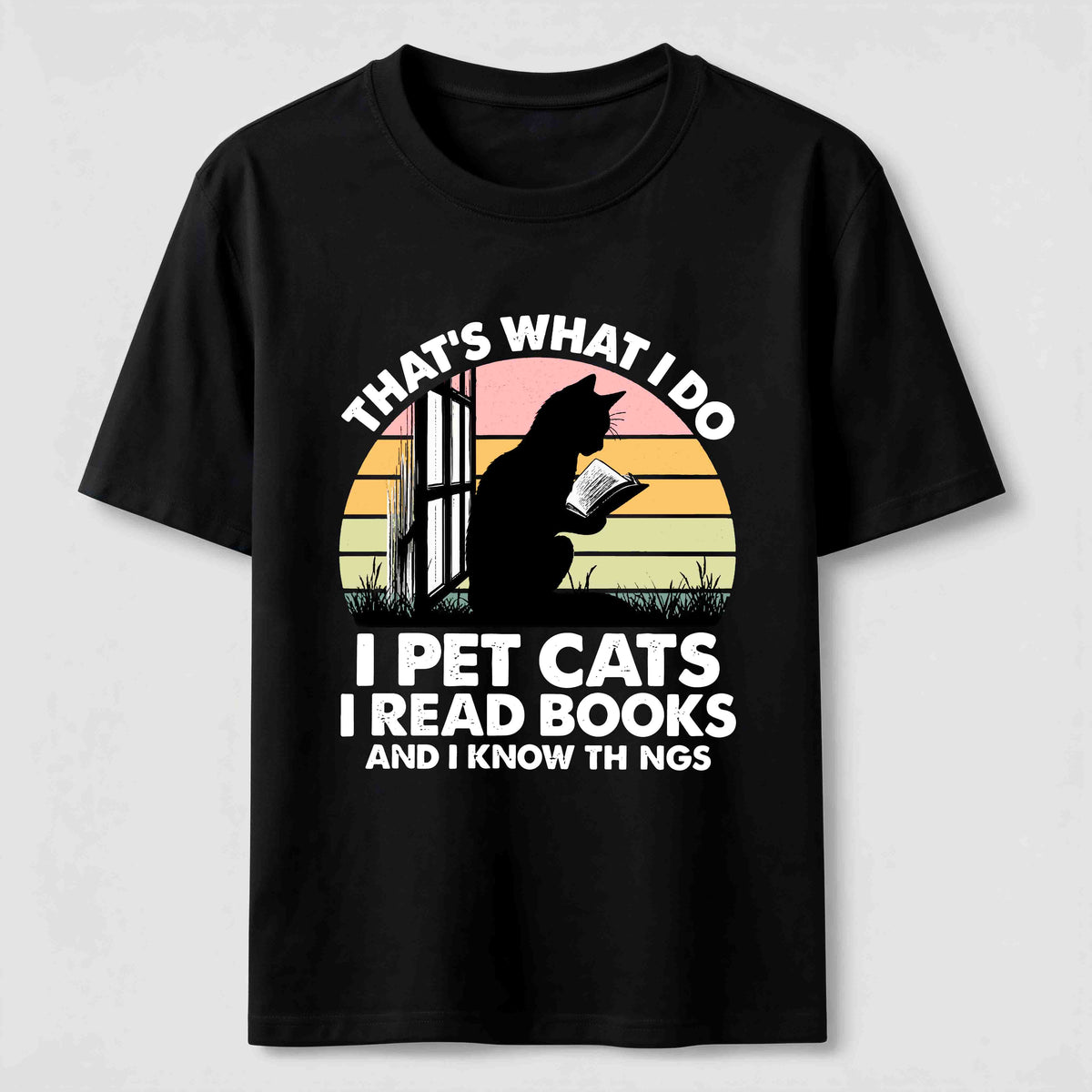 I Pet Cats I Read Books Classic T-Shirt