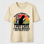 I Pet Cats I Read Books Classic T-Shirt