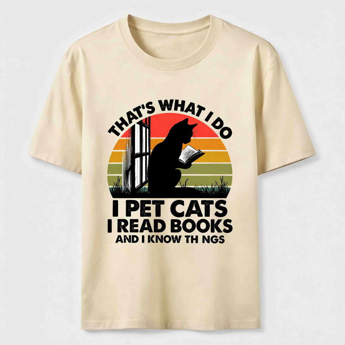 I Pet Cats I Read Books Classic T-Shirt