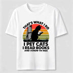 I Pet Cats I Read Books Classic T-Shirt