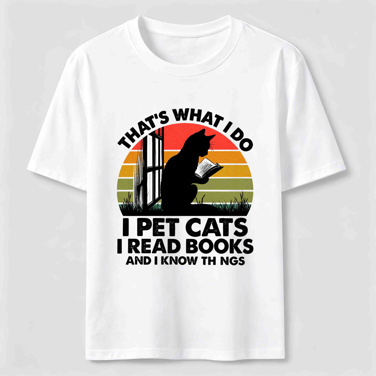 I Pet Cats I Read Books Classic T-Shirt