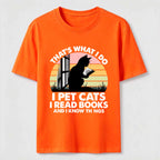 I Pet Cats I Read Books Classic T-Shirt