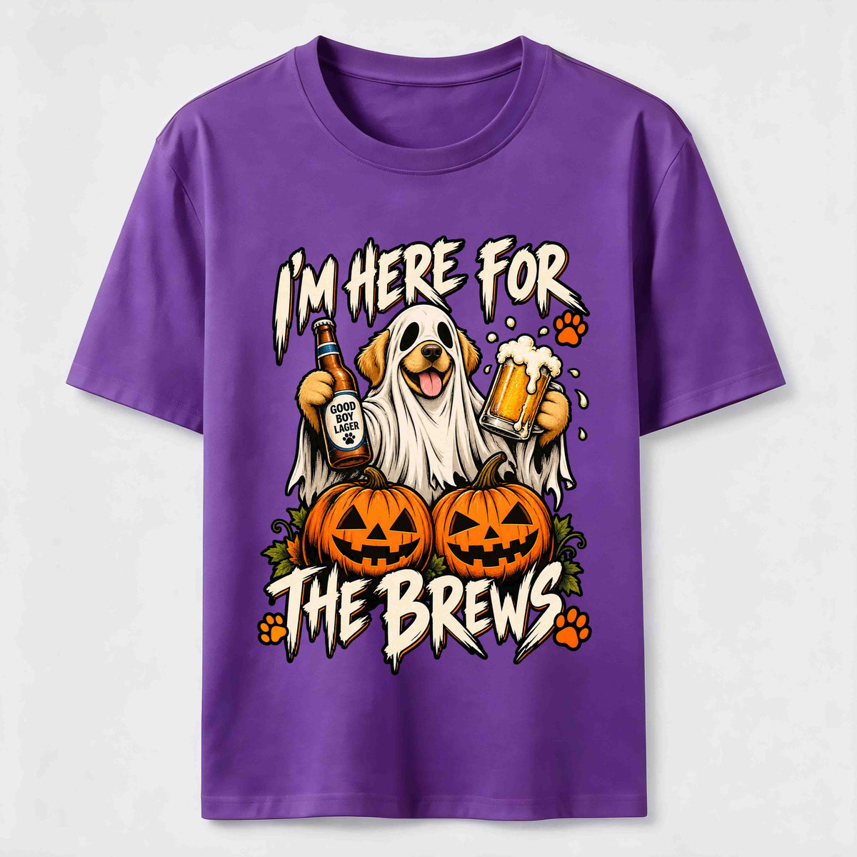 Here for the Brews Ghost Dog Classic T-Shirt