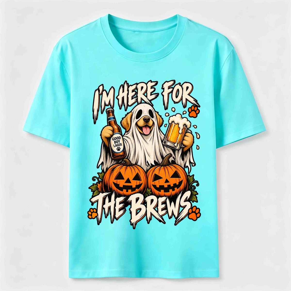 Here for the Brews Ghost Dog Classic T-Shirt