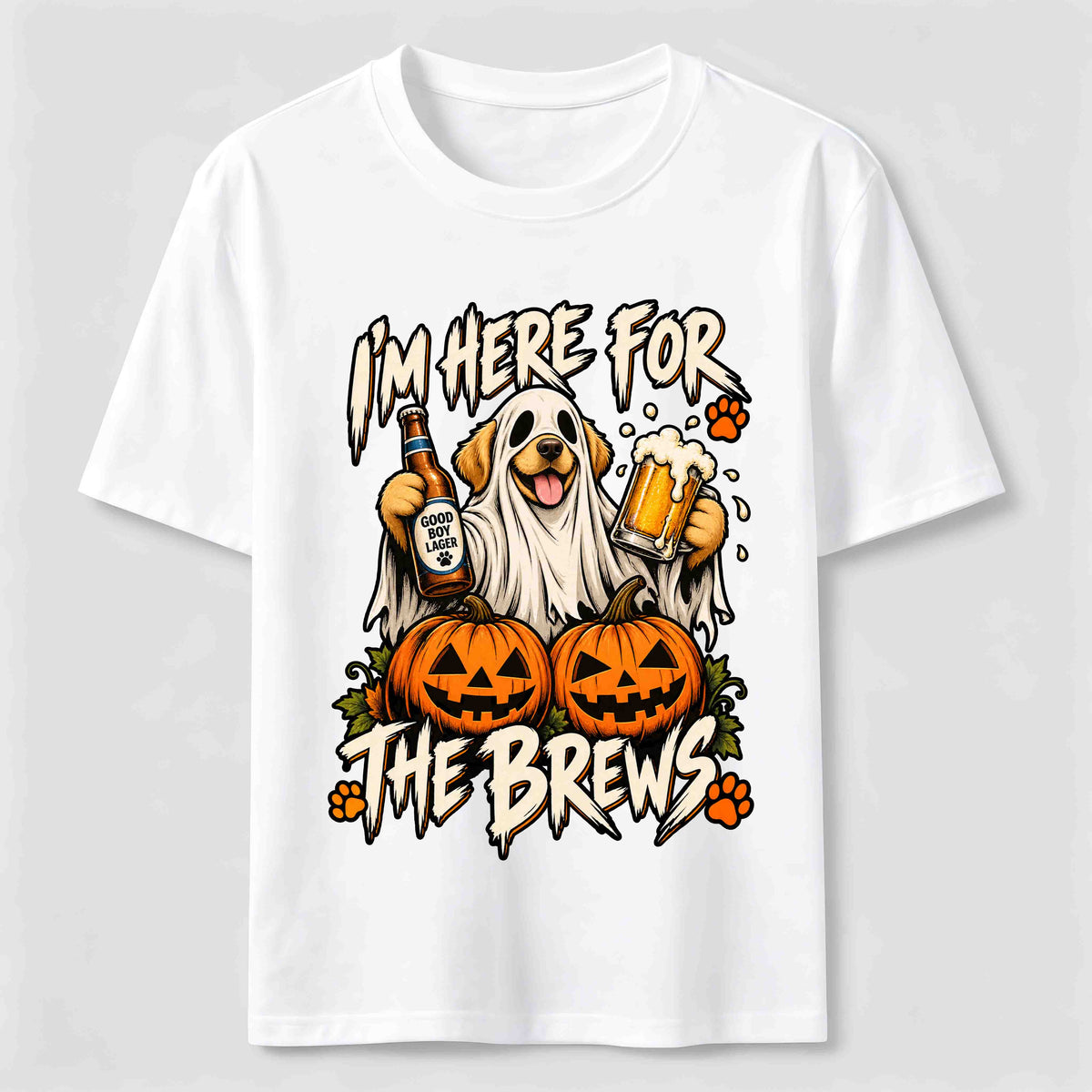 Here for the Brews Ghost Dog Classic T-Shirt