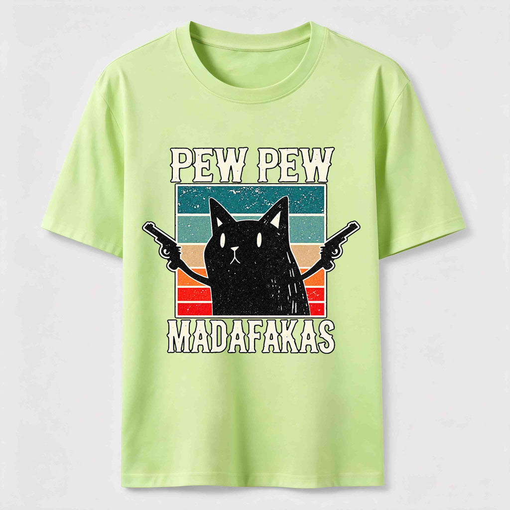 Pew Pew Outlaw Cat Classic T-Shirt