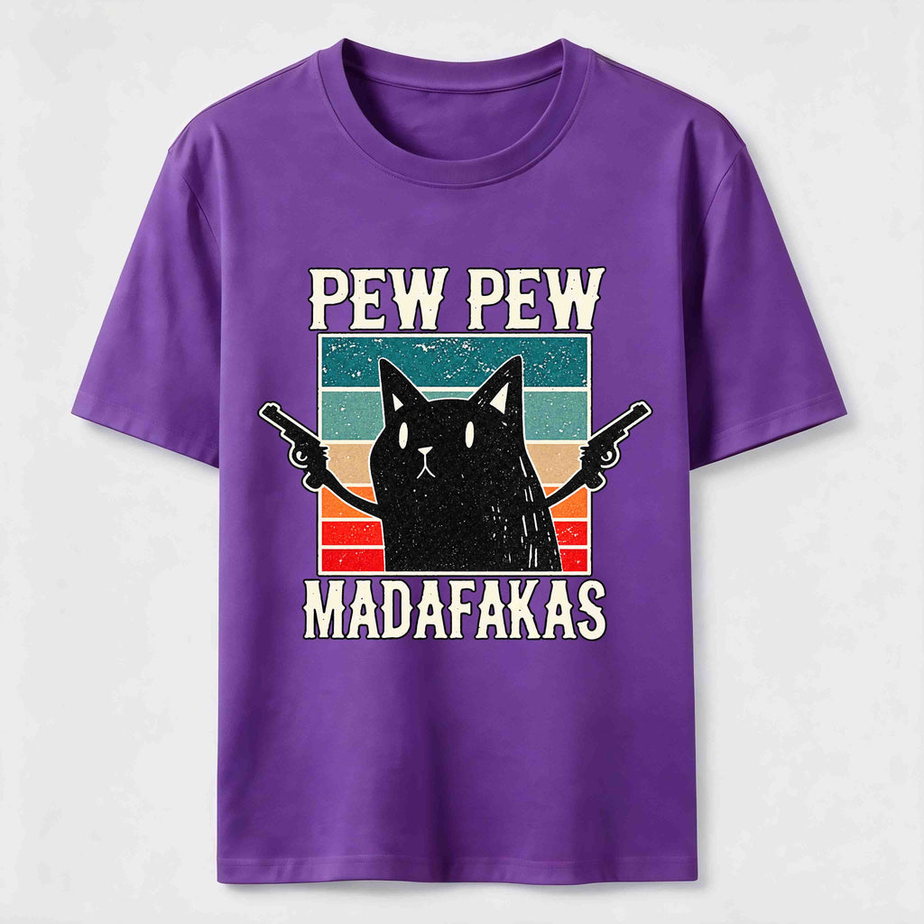 Pew Pew Outlaw Cat Classic T-Shirt
